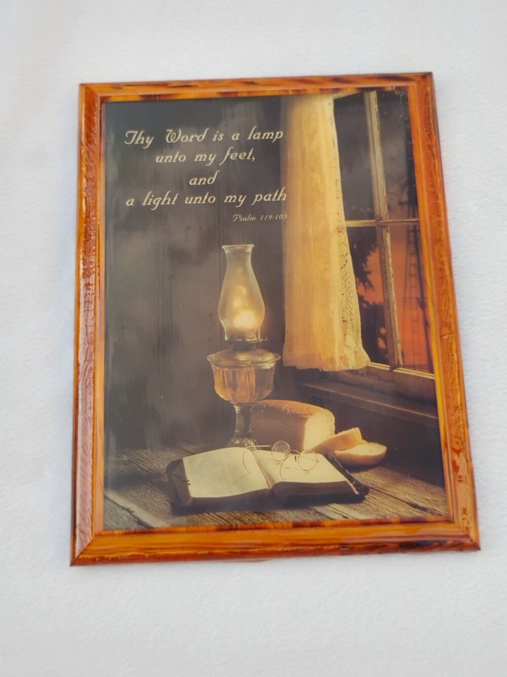Lot of 2 Vintage Trivet Pot Holder & Wood Wall Signage Plaque Encouraging Decor - Picture 7 of 16